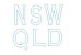 Iron-on transfer, NSW, QLD,  12x5 cm